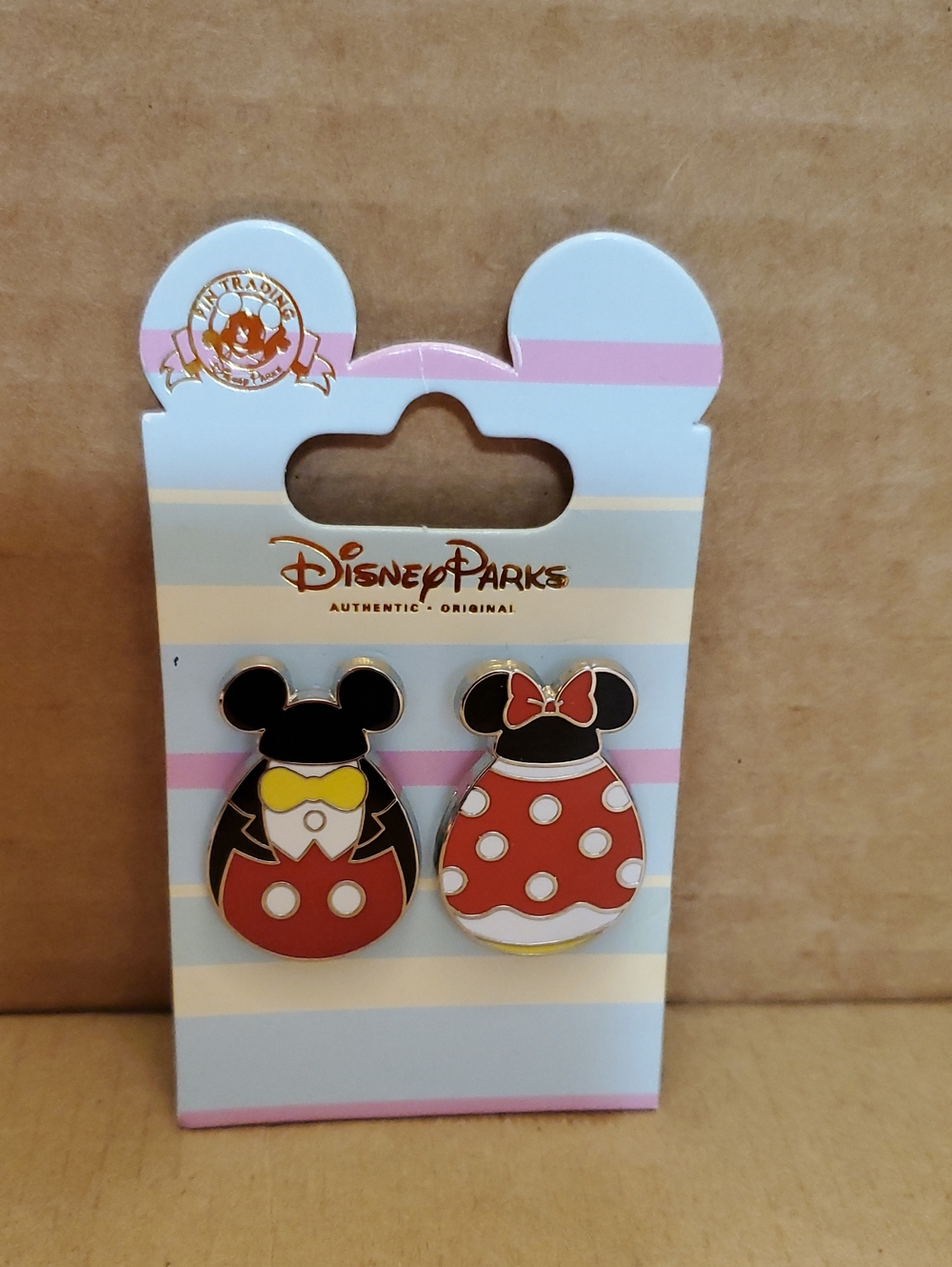 Mickey and Minnie Mouse Easter Eggs 2-pc Pin Set